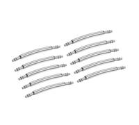 QUARKZMAN 10pcs Tiges De Bracelet De Montre 15mm Tiges À Ressort Courbées 1.3mm Dia Acier Inoxydable Double Bords À Bride Kit De Réparation pour Bracelet De Montre