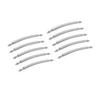 QUARKZMAN 10pcs Tiges De Bracelet De Montre 20mm Tiges Ressort Courbées 1.3mm Dia Acier Inoxydable Double Embout À Bride Kit De Réparation pour Bracelet De Montre