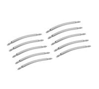 QUARKZMAN 10pcs Tiges De Bracelet De Montre 21mm Tiges À Ressort Courbées 1.3mm Dia Acier Inoxydable Double Embout À Bride Kit De Réparation pour Bracelet De Montre