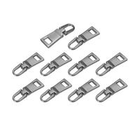 QUARKZMAN 10pcs Tirettes De Fermeture Éclair, 1.12 Pouce Tirettes En Alliage De Zinc Remplacement Pour Fermetures Éclair Couture Bandes Pour Valises Vêtements Vestes Sacs À Dos Bottes, Gris