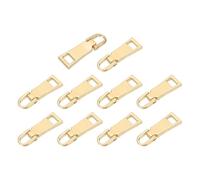 QUARKZMAN 10pcs Tirettes De Fermeture Eclair, 1.5 Pouce Tirette En Alliage De Zinc Remplacement De Fermeture Eclair Pour Valises Vetements Manteaux Sacs A Dos Bottes, Or
