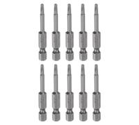 QUARKZMAN 10Pièces Embout de Tournevis à Tête Étoile Ts15 à 5 Points, Tige Hexagonale de 1/4", Longueur de 2", Aimanté, pour Vis à Tête Torx de Sécurité, Outil Électrique