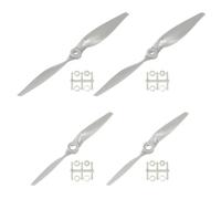 QUARKZMAN 10x7" 5x5" Hélice RC 2 Pales Hélices à Pales Grises avec Anneaux d'Adaptation pour Avion Électrique, 4 pcs