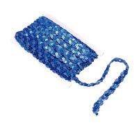 QUARKZMAN 11 Yards 0,6 Pouce Garniture à Paillettes, Ruban à Paillettes Plates pour la Couture d'Artisanat, Ornements de Costume, Bleu Foncé