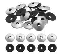 QUARKZMAN 110Pack Rondelles D'Étanchéité En Acier Au Carbone EPDM Liées, Rondelle De Coussin En Néoprène 1/4" x 1" Pour Vis Boulons Machines (M6.3x25mm)