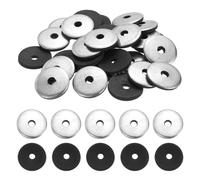 QUARKZMAN 110Pack Rondelles D'étanchéité En Acier Carbone Avec Joint EPDM, #12 x 1" Rondelle De Coussin En Néoprène Pour Vis Boulons Machines (M5.5x25mm)