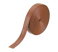 QUARKZMAN 118 Pouces Double Face Cuir PU, 0.47 Pouces Large Bande Plate Cordon Corde pour Vêtements Sac DIY Artisanat (Brun Rougeâtre)