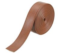 QUARKZMAN 118 Pouces Double Face Sangle en Cuir PU, 0.79 Pouces Large Bande Plate en Cuir Cordon Fil pour Vêtements Sac DIY Fabrication Artisanale (Brun Rougeâtre)