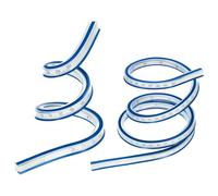 QUARKZMAN 12/40 Pouce 30/100cm Règle Courbe Flexible Peut Être Courbée pour le Dessin Couture Ingénierie, 2 Pièces, Bleu