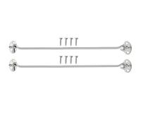 QUARKZMAN 12 Inch Crochet Et Targette Pour Doors, Acier Barn Door Lock Gate Latch Cabinet Crochet Latch & Targette Avec Vis Fixation Pour Slide Barn Shed Wooden Fences, Silver 2 Set