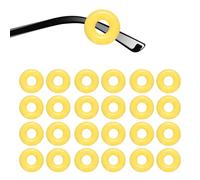 QUARKZMAN 12 Paires Grips Pour Oreilles Lunettes 0.44" Type Anneau En Silicone Anti-Dérapant Crochet Pour Oreilles Retenue Manchon Pour Branches Retenue Pour Soleil Lunettes Sport Jaune