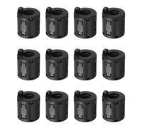QUARKZMAN 12 Pcs Anneau En Ferrite Filtre Antiparasite RFI EMI Suppression Bruit Cable Clip DI 16mm 0.63Pouce Cylindrique A Clip Pour Appareils Electroniques, Industrie, Noir