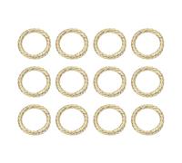 QUARKZMAN 12 Pcs Crochet Déclencheur Métal Rond 25mm | Anneau Ressort, Porte-clés, pour Sacs à Main, Mousqueton, Or Clair