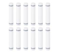 QUARKZMAN 12 Pcs Entretoise en Verre, 1/2" x 2,36" Vis Publicitaires à Double Tête en Acier Inoxydable, Supports Muraux, Matériel pour Support de Panneau en Verre Acrylique, Blanc