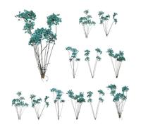 QUARKZMAN 12 Pcs Fleurs Séchées Pressées Naturelles pour Artisanat, Dentelle Fleurs Séchées Pressées Réelles Bouquets Colorés pour Matrice Résine DIY Scrapbooking Fabrication, Bleu