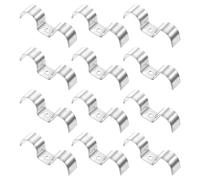QUARKZMAN 12 Pcs Pince Double Ligne En Acier Inoxydable 22 mm / 7/8 Pouce Attaches De Lignes De Carburant Clip De Montage En Forme M Pour Tuyaux De Frein De Tubes Cordes Fils, Argent