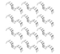 QUARKZMAN 12 Pcs Pinces Double Ligne En Acier Inoxydable 32 mm / 1-1/4 Pouce Attaches Lignes Carburant Clips M-Shape Montage Clip Pour Brake Fuel Lines Tubes Wire Pipe Cord, Silver
