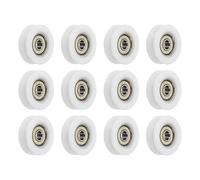 QUARKZMAN 12 Pcs Roulements À Guide En Nylon Type U 6x31x10mm, Poulie À Roulement Roue À Rouleau Type U, (Blanc)