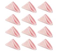 QUARKZMAN 12 Pcs Serviettes en Satin Rose Clair 12x12 Pouces Polyester Doux | Serviettes De Table En Tissu Lavable, Décoration Carrée Pour Restaurant Soirées Mariage Dîner Banquet Événement