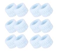 QUARKZMAN 12 Pièces Bandes de Lavage Visage en Microfibre Bleu Ciel