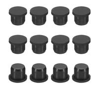 QUARKZMAN 12 Pièces Bouchons Souples et Flexibles pour 12-12,5mm Trou Noir | en Caoutchouc de Silicone