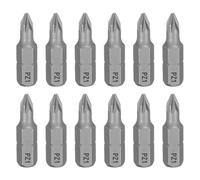 QUARKZMAN 12 pièces Embout de tournevis PZ1 25mm/1 pouce Acier S2 | Queue hexagonale 1/4", Magnétique, Phillips Fendu, pour Réparation de précision