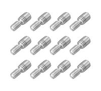 QUARKZMAN 12 Pièces Vis de Réduction à Double Tête, M6 x 10mm à M8 x 10mm Boulons Filetés à Double Extrémité en Acier Inoxydable 304 pour Fixation d'assemblage de Machines de Meubles