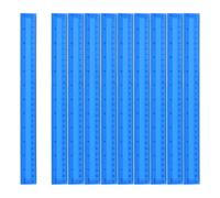 QUARKZMAN 12 Règles En Plastique 12" (30cm) Transparentes Droites Outil De Mesure Pouces Et Centimètres Pour Bureau Maison Salles De Classe Dessin Technique, Bleu