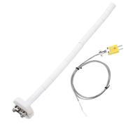 QUARKZMAN 12" Sonde de Capteur de Thermocouple de Four en Céramique de Type K pour Four à Moufle, Avec Fil de Thermocouple de 3,3 Pieds, Haute Température 1100°C 3x300mm