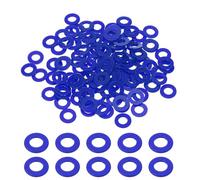 QUARKZMAN 120 Pcs Rondelles Plates En Nylon 5mm ID 10mm OD 1mm Épaisseur Grommets Joint En Plastique Fixation D'étanchéité Espaceur Anneau Pour Tuyau D'eau, Bleu