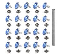 QUARKZMAN 120 Rivets 10mm Argent, Bleu clair Double capuchon à points