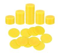 QUARKZMAN 120Pcs Jetons De Poker De 0.7 Pouce, Jetons De Bingo en Plastique Compteurs d'apprentissage Disques De Comptage Marqueurs Jetons De Jeu Opaques, Jaune, Plats