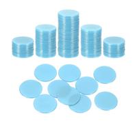 QUARKZMAN 120Pcs Jetons De Poker en Plastique De 0.7 Pouce, Jetons De Bingo Compteurs d'apprentissage Disques Compteurs Marqueurs Jetons De Jeu Opaques, Bleu, Plat