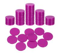 QUARKZMAN 120Pcs Jetons De Poker en Plastique De 1 Pouce, Jetons De Bingo Compteurs d'apprentissage Disques De Comptage Marqueurs Jetons De Jeu Opaques, Rose, Plats