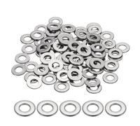 QUARKZMAN 120Pcs Rondelle Plate M4 pour Vis pour Boulons Ton Argenté | 4MM ID x 10MM OD x 1MM Épaisseur, Rondelles en Acier Inoxydable 304, Réparation d'Usines Cuisines Magasins