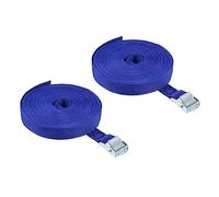 QUARKZMAN 12M x 25mm x 1.1mm Arrimage Sangle x 2 pcs Réglable Sécurisé Sangles Haut Jusqu À 80Kg pour Kayaks et Cargo, [Bleu]