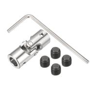 QUARKZMAN 12mm à 12mm ID Joint Universel de Direction Accouplement Arbre, L52XD20 Métal 45°Degré Rotatif Accouplement avec Jeu de Clés Pour Model Car Ship Drive Shaft Motor Connection
