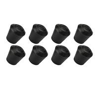 QUARKZMAN 12mm Caoutchouc Jambe Capuchon x 8pcs Antidérapant Caoutchouc Pied Astuces Meuble Chaise Pied Plancher Protecteur pour Bois Dur Planchers, [Noir]