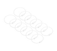 QUARKZMAN 12Paquets Anneaux Porte-Clés en Câble, 6 Pouces (155mm) Anneaux de Clés en Fil pour Tours de Cou, Porte-Clés, Étiquettes de Bagages, Blanc