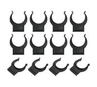 QUARKZMAN 12Pcs 1.65"x1.38" Pied de Nivellement en Plastique pour Pied de Meuble, Clips de Pied de Cuisine, Boucle de Pied, Pied de Plinthe, pour Canapé, Noir