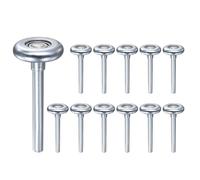 QUARKZMAN 12pcs 1.8" Roulettes de porte de garage en acier pour rail de garage de 2", roues de rouleau de tige de 3.7", roulement de précision à 10 billes, ton argent