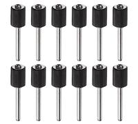 QUARKZMAN 12pcs 3/8 pouce Ponçage Tambour Caoutchouc Mandrins 1/8 pouce Tige Ponçage Manchon Support pour Tambour Ponceuse Rotatif Meuleuse