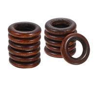 QUARKZMAN 12Pcs Anneaux en Bois Naturel de 30 mm, 6 mm de Cercles en Bois Massif pour Bricolage, Tricot, Macramé, Fabrication de Pendentifs, Couleur Café Foncé
