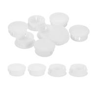 QUARKZMAN 12Pcs Bouchon de Trou en Nylon, 24.5-25mm Diamètre de Trou Bouchon d'étanchéité Rond Souple et Flexible de Verrouillage Bouchons en Caoutchouc pour Bouteille, Tuyau, Cuisine, Blanc