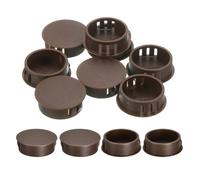 QUARKZMAN 12Pcs Bouchon de Trou en Nylon, 27.5-28mm Diamètre de Trou Bouchon d'étanchéité Rond Souple et Flexible de Verrouillage Bouchons en Caoutchouc pour Bouteille, Tuyaux, Cuisine, Brun