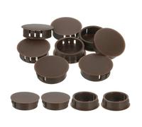 QUARKZMAN 12Pcs Bouchon de Trou en Nylon, 29.5-30mm Diamètre de Trou Bouchon d'étanchéité Rond Souple et Flexible de Verrouillage Bouchons en Caoutchouc pour Bouteille, Tuyaux, Cuisine, Brun