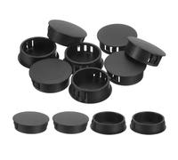 QUARKZMAN 12Pcs Bouchon de Trou en Nylon, 34.5-35mm Diamètre de Trou Bouchon d'étanchéité Rond Souple et Flexible de Verrouillage Bouchons en Caoutchouc pour Bouteille, Tuyaux, Cuisine, Noir