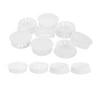 QUARKZMAN 12Pcs Bouchon de Trou en Nylon, 34.5-35mm Diamètre de Trou Bouchon d'étanchéité Rond Souple et Flexible de Verrouillage Bouchons en Caoutchouc pour Bouteille, Tuyau, Cuisine, Blanc
