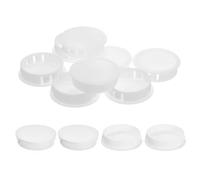 QUARKZMAN 12Pcs Bouchon de Trou en Nylon, 37.5-38mm Diamètre de Trou Bouchon d'étanchéité Rond Souple et Flexible de Verrouillage Bouchons en Caoutchouc pour Bouteille, Tuyau, Cuisine, Blanc