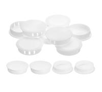 QUARKZMAN 12Pcs Bouchon de Trou en Nylon, 39.5-40mm Diamètre de Trou Bouchon d'étanchéité Rond Souple et Flexible de Verrouillage Bouchons en Caoutchouc pour Bouteille, Tuyau, Cuisine, Blanc